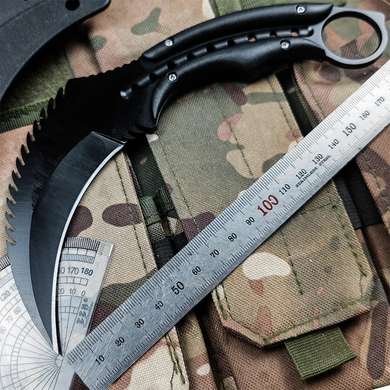 Self-defense outdoor knife, sharp and portable tactical fighting claw knife, outdoor survival knife.