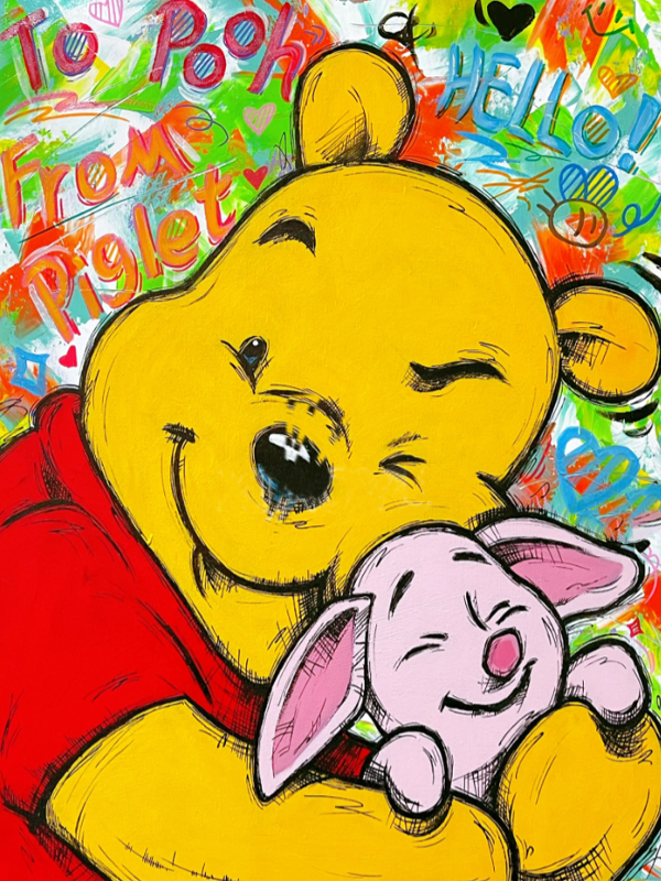 Diamond Painting - Full Square Drill - Letter Winnie The Pooh D