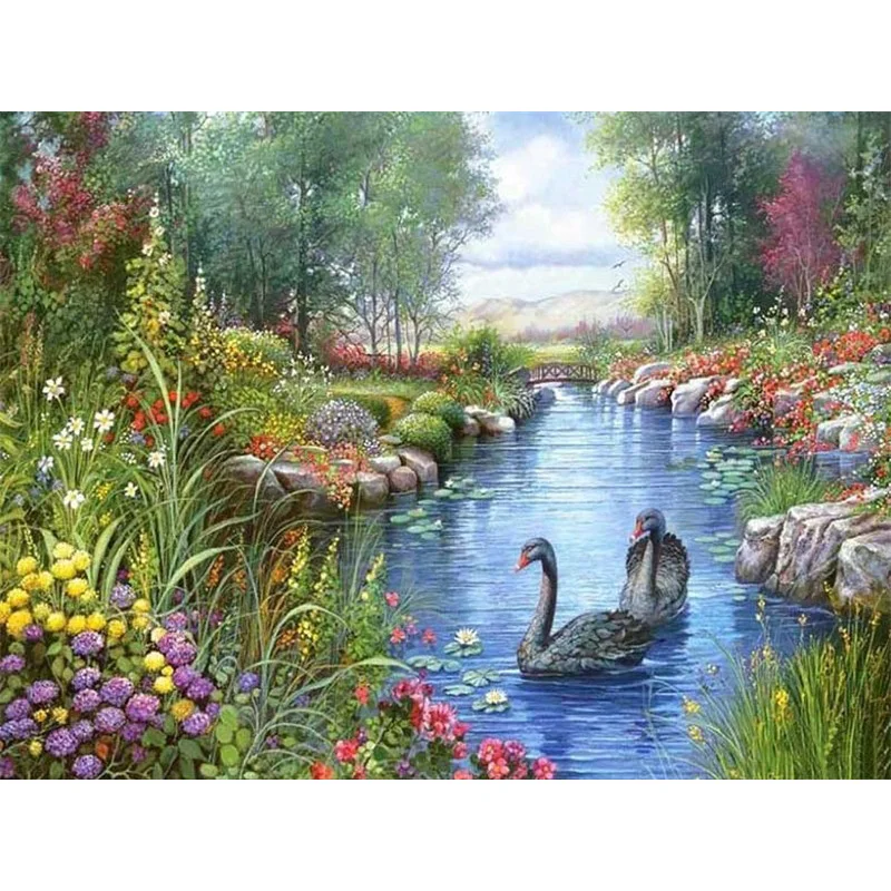 Diamond Painting - Full Round/Square Drill - Countryside View(30*40 - 50*60cm)