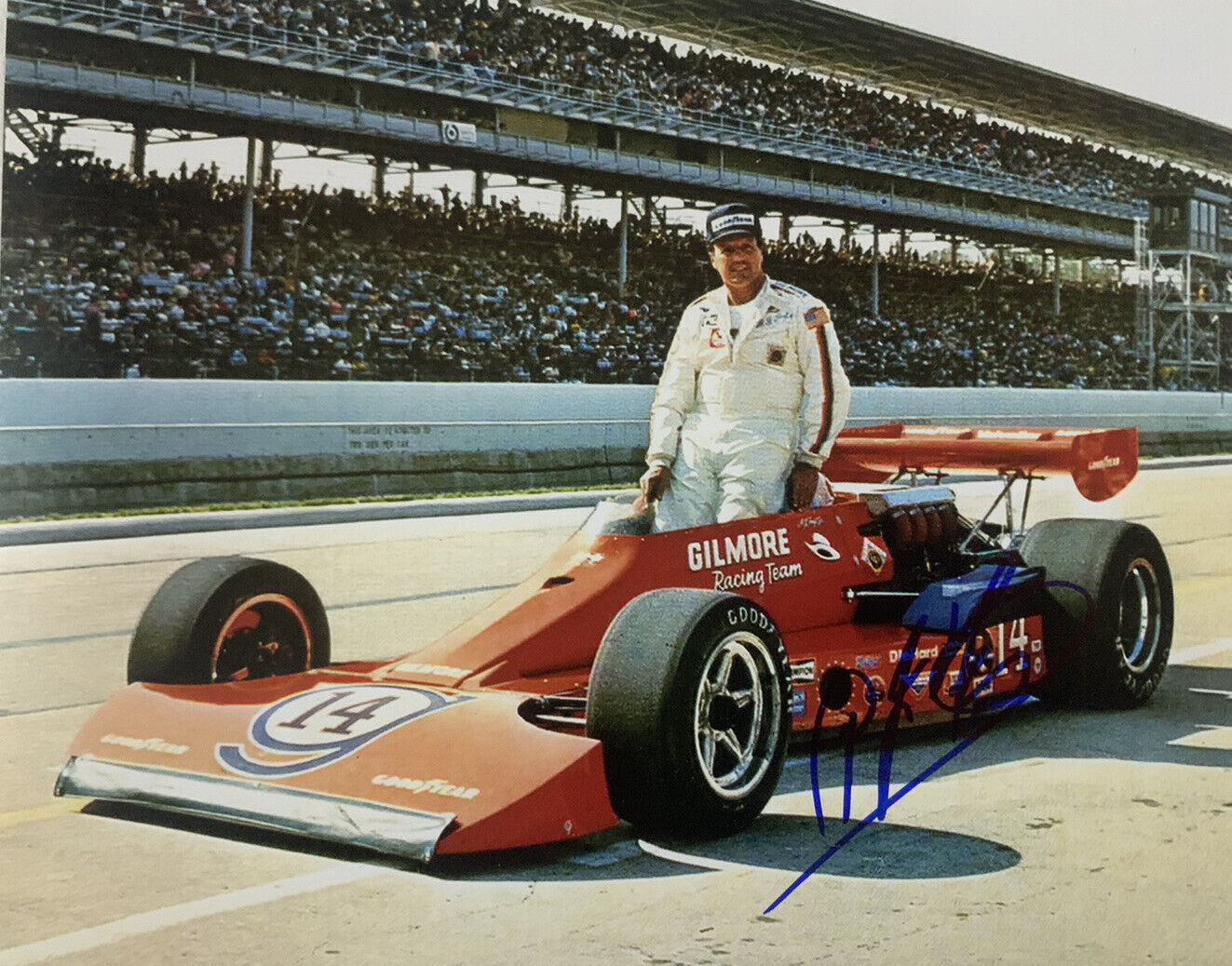 AJ FOYT HAND SIGNED 8x10 Photo Poster painting NASCAR DRIVER AUTOGRAPH AUTHENTIC COA