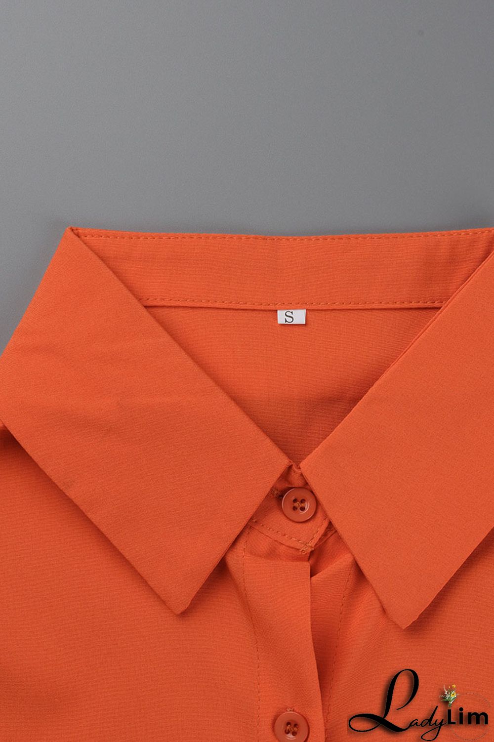 Light Blue Casual Simplicity Solid Patchwork Buckle Turndown Collar Long Sleeve Two Pieces