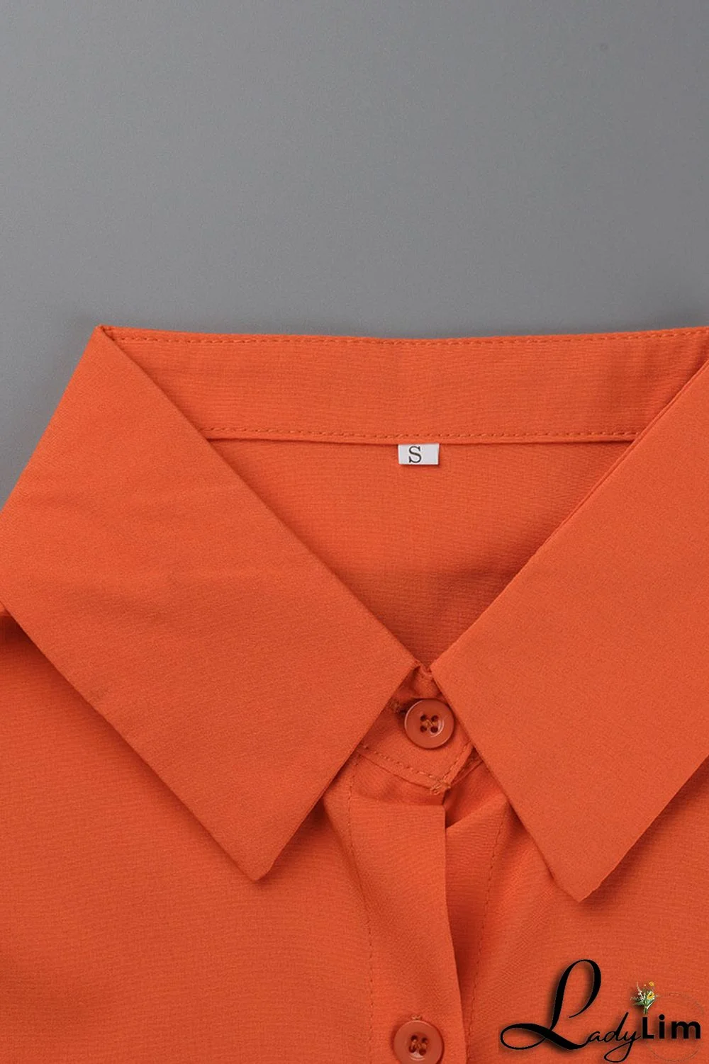 Light Blue Casual Simplicity Solid Patchwork Buckle Turndown Collar Long Sleeve Two Pieces