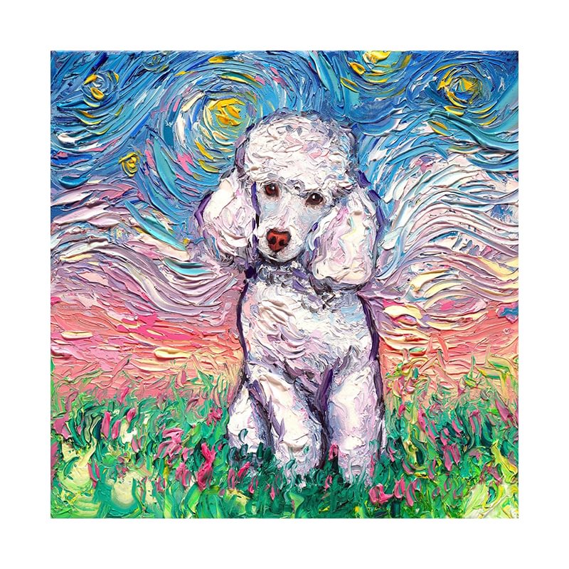 Ericpuzzle™ Ericpuzzle™Van Gogh Starry Sky - Poodle Wooden Puzzle
