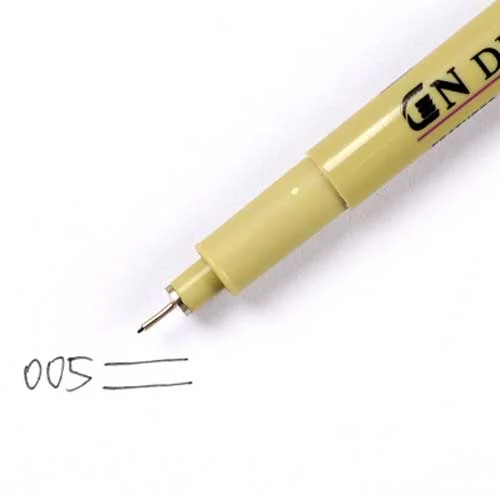 Micron Sketch Marker Pen Black Pigment Liner Neelde 0.05 Brush Drawing Pen For Drawing Sketching Writing Hook Art Pen