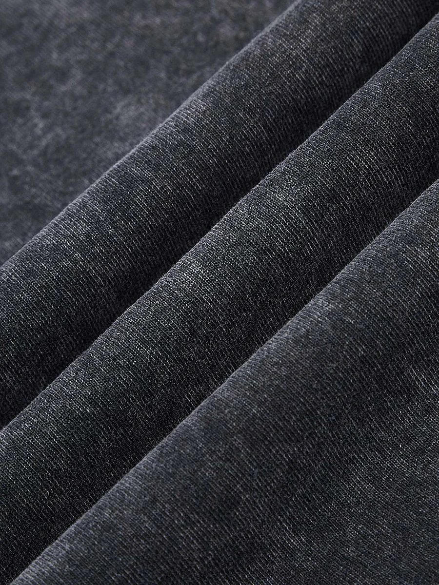 Retro Fashion Heartless Graphic Acid Washed Short Sleeve T-Shirt