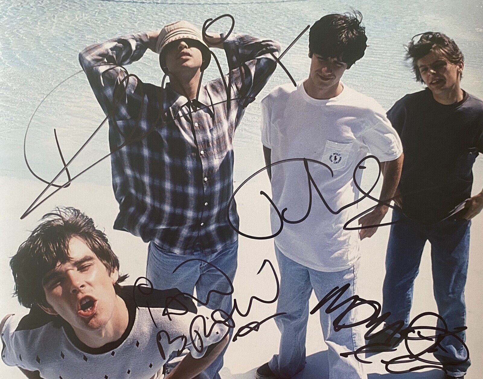 The Stone Roses Genuine Hand Signed 10x8 Photo Poster painting - Mani - Brown - Squire - Reni