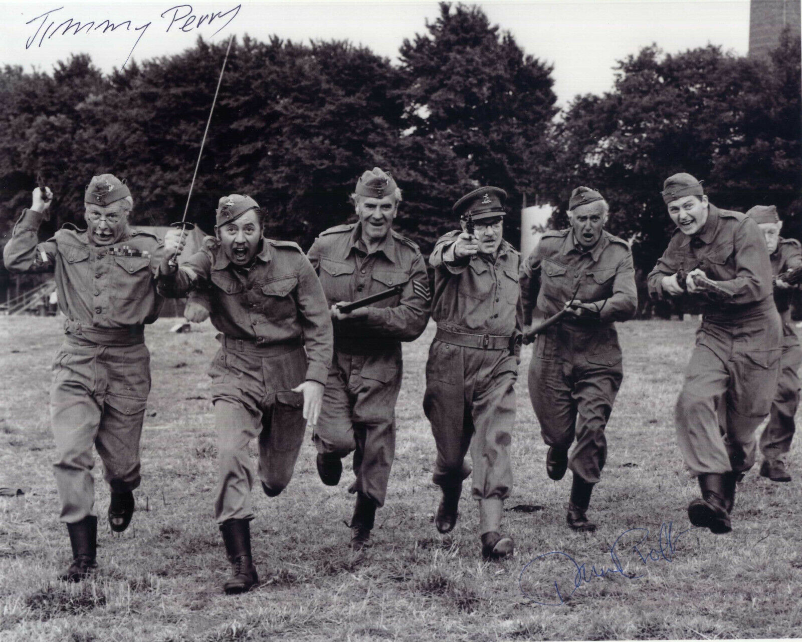 JIMMY PERRY & DAVID CROFT Signed Photo Poster paintinggraph - TV DAD'S ARMY Writers - preprint