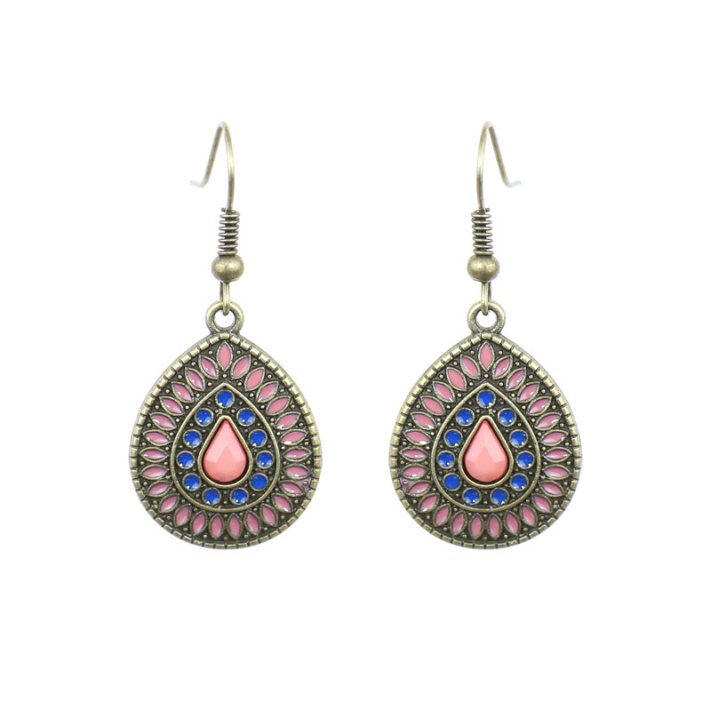 Women's Bohemian Exotic Water Drop Flower Earrings