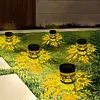 Solar Powered Deck Step Stair Lights Mandalas Theme Waterproof Fence Light Decorative Mandalas Lights for Garden Post Patio Backyard Yard Decor