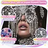 Crystal Butterfly Fringe Mask Special Shaped 5D DIY Partial Drill Diamonds Dots Gem Art Kits 11.81x15.75Inch Diamond Dots Paintings Diamonds Paintings Gem Art for Adults Beginners Home Decor