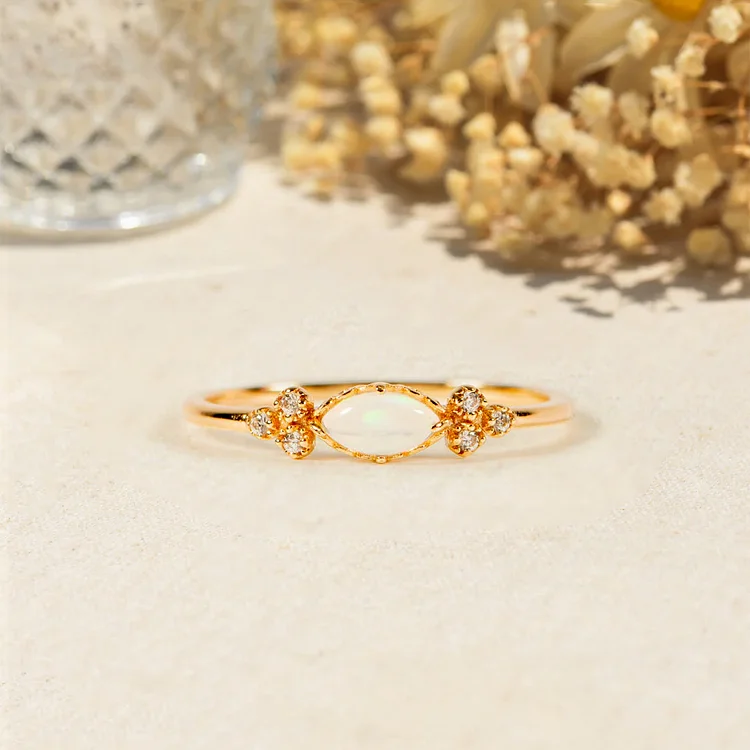 Matching Mother & Daughter Oval Cut Opal Ring