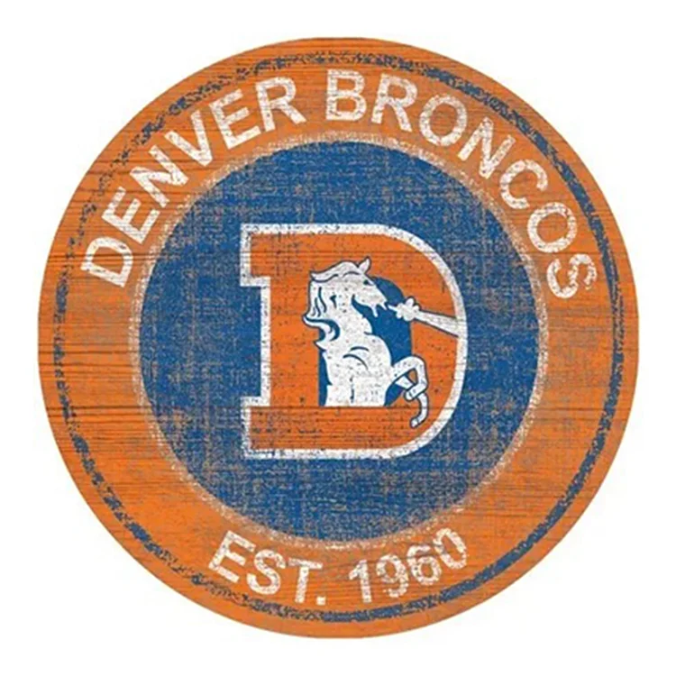 Denver Broncos Football Team 30*30CM(Canvas) Full Round Drill Diamond Painting gbfke