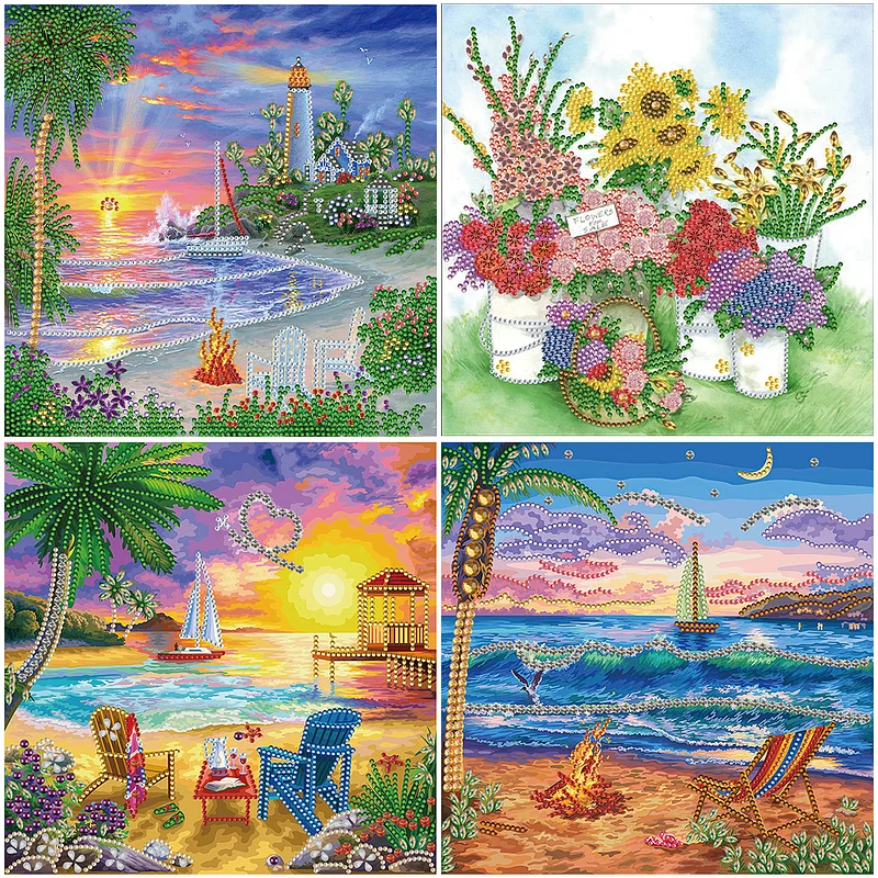 DIY 5D Tiktok Diamond Painting Set Of Special Shaped Full Art With  Different Shapes, 4 Seasons, Tree Cross Stitch, And Point Drill 243H From  Zhy0877, $58.93