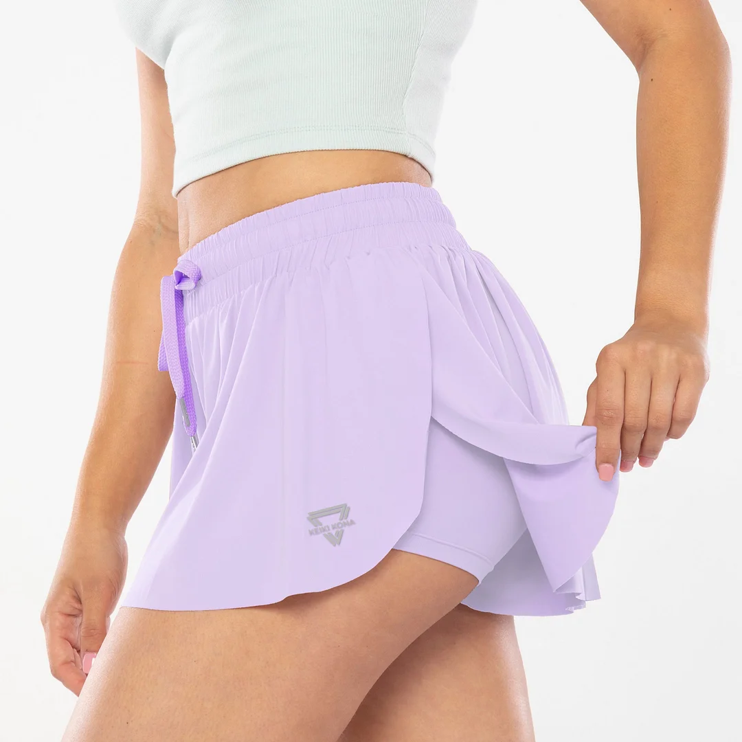 2-in-1 Flowy Fitness Shorts