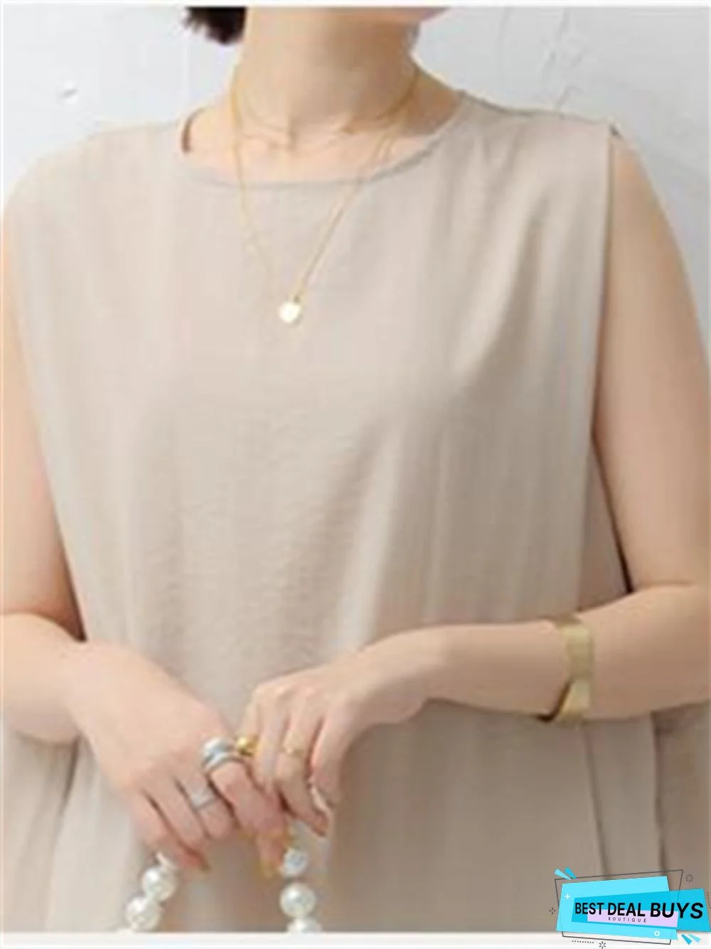 New Sleeveless Loose Dress Long Skirt