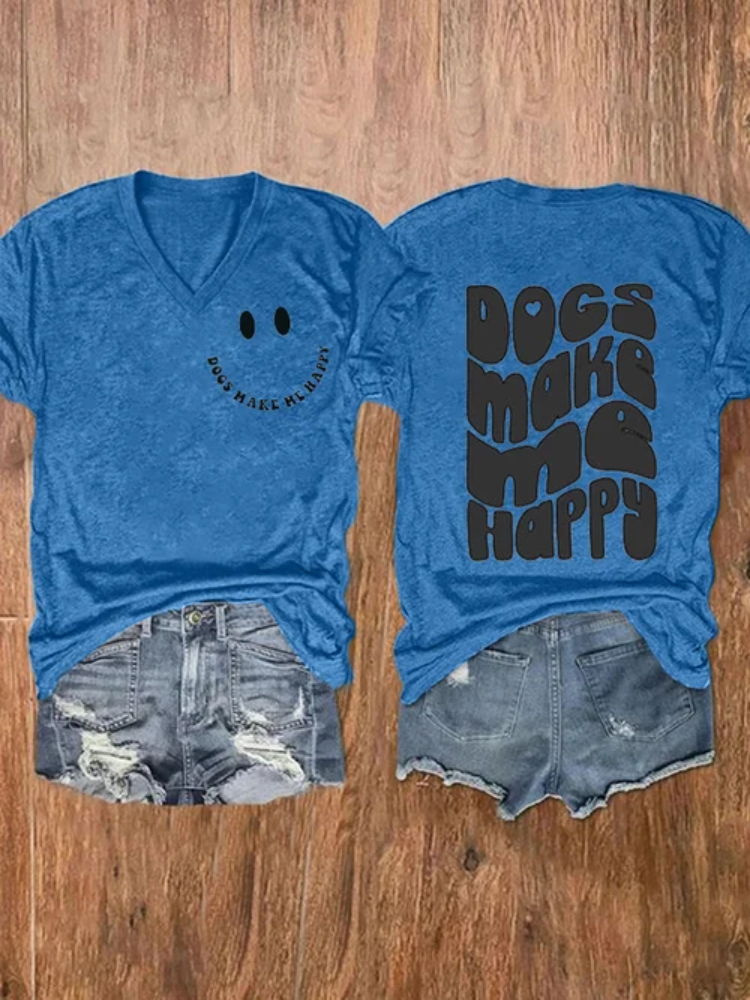 Comstylish Dogs Make Me Happy Humans Make My Head Hurt Women's T-Shirt