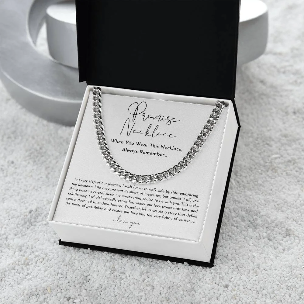 Promise Necklace For Him, Boyfriend Gift