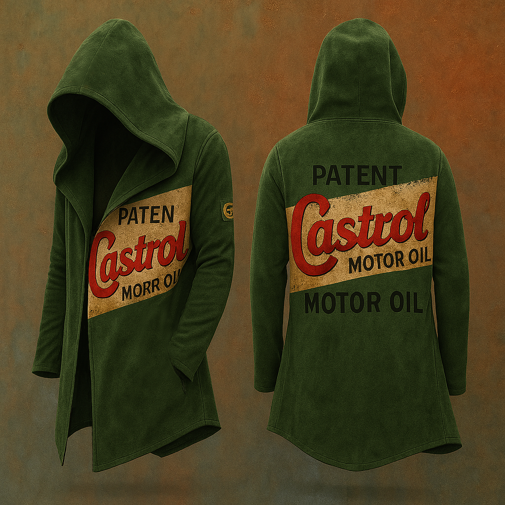 Men's American Retro Motor Ride Design Streetwear Hooded Jacket / Rvogue / Rvogue