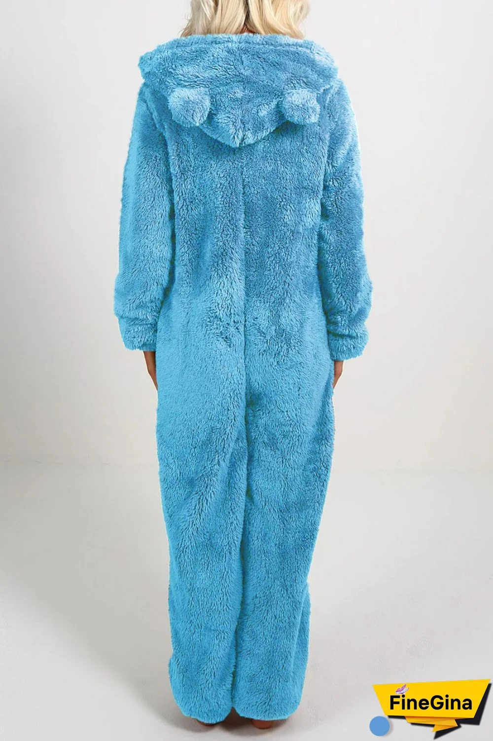 Yellow Casual Living Solid Patchwork Hooded Collar Regular Jumpsuits