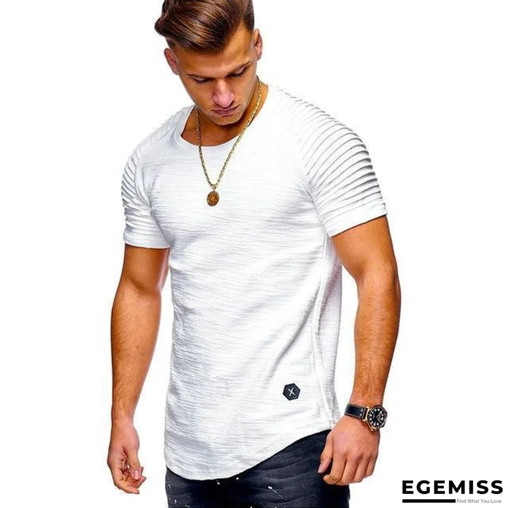 Summer Short Sleeve Men T Shirt Cotton Blended Solid Mens T-shirt | EGEMISS