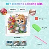 Flower Kitten - Crystal Rhinestone Diamond Painting