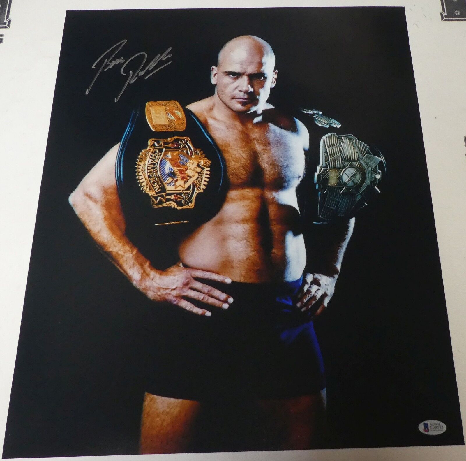 Bas Rutten Signed 16x20 Photo Poster painting Beckett COA UFC 18 20 Pancrase Belt Picture Auto 2