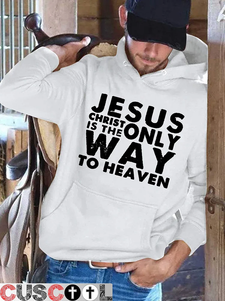 Jesus Christ Is The Only Way To Heaven Red Cross Strong Hoodie