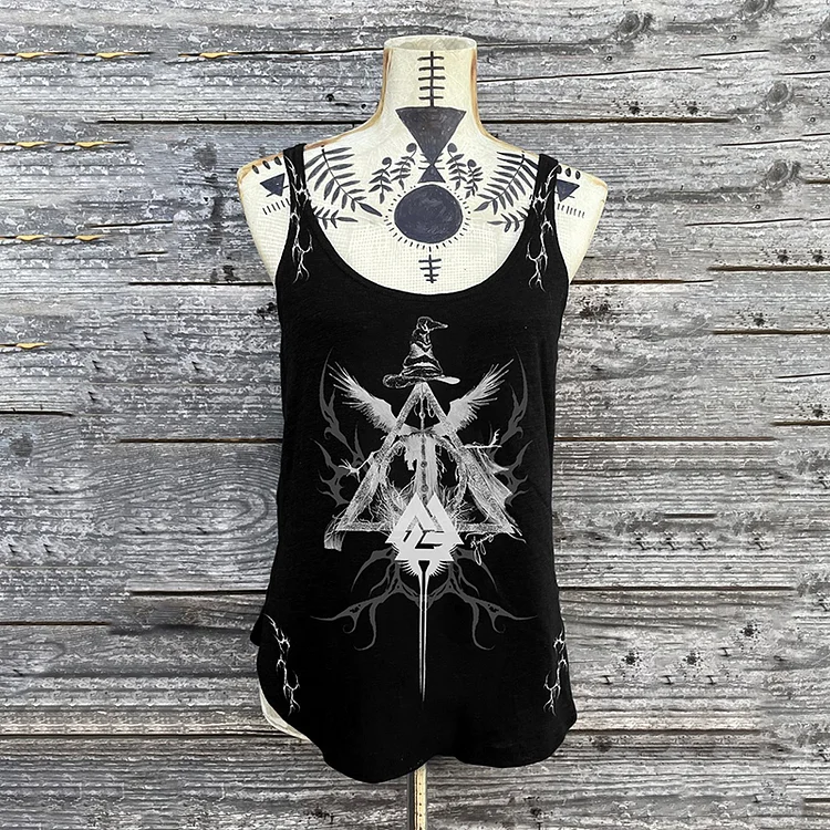 Tribal Psychic Viking Totem Retro Tank Top