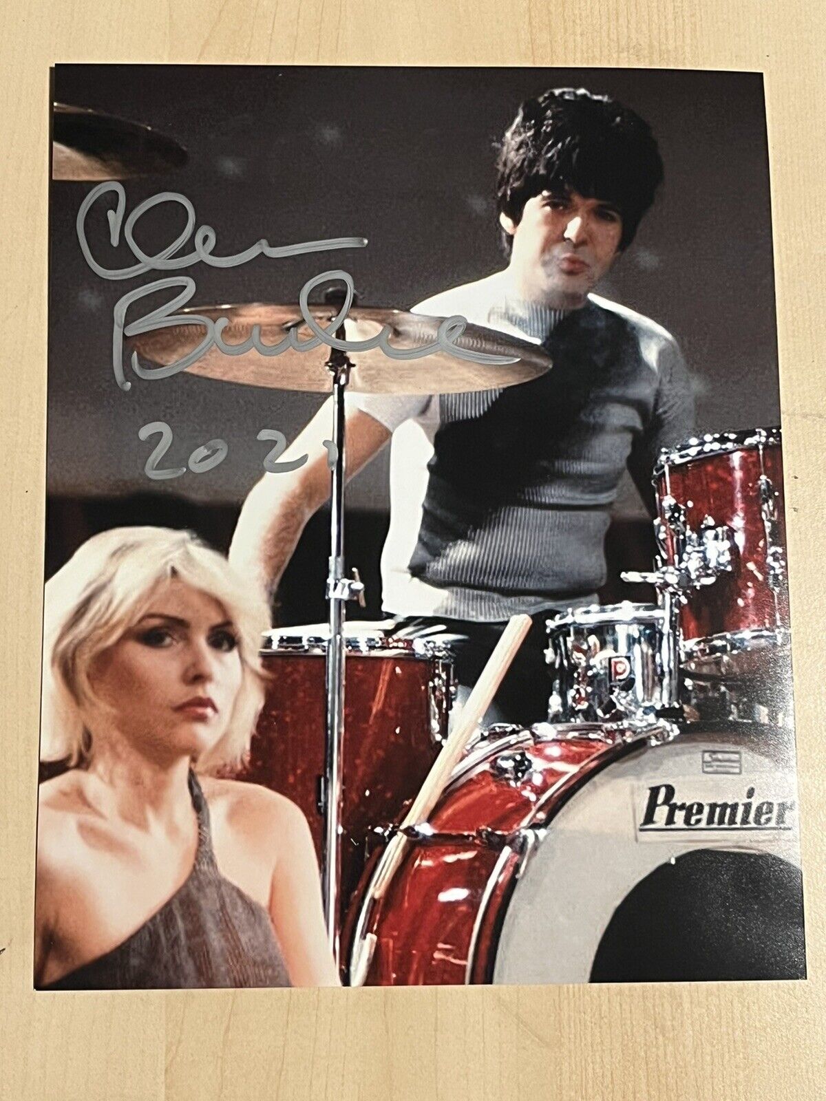 CLEM BURKE HAND SIGNED 8x10 Photo Poster painting AUTOGRAPHED BLONDIE BAND ORIGINAL DRUMMER COA