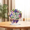 (US Local)Flower Double Sided Effect Table Top Diamond Painting Desktop Ornaments Kit (Daisy)