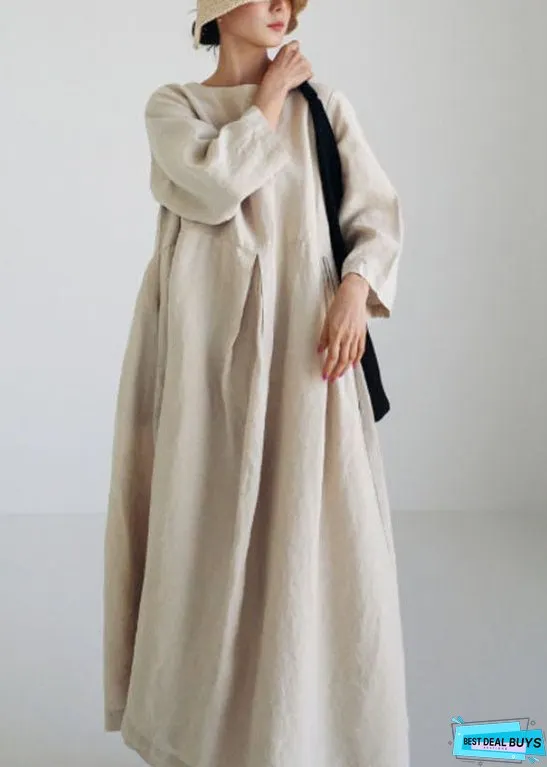 White Flowers Cotton Dresses Pockets Patchwork Summer