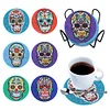 6pcs DIY Skull Diamond Painting Coaster
