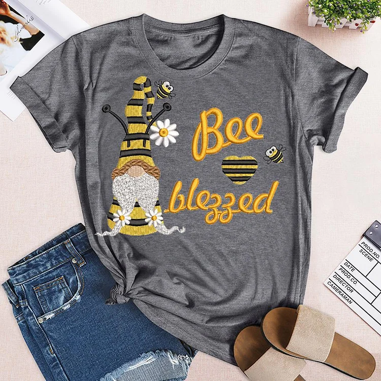 Bee Blezzed Gnome Machine T-Shirt Tee --Annaletters