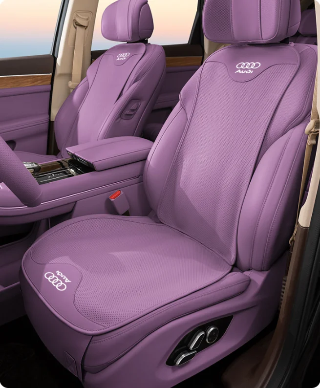 Perforated Nappa Leather Car Seat Cushion Four Seasons Seat Cushion Cover Breathable Seat Cover(Customized car models)