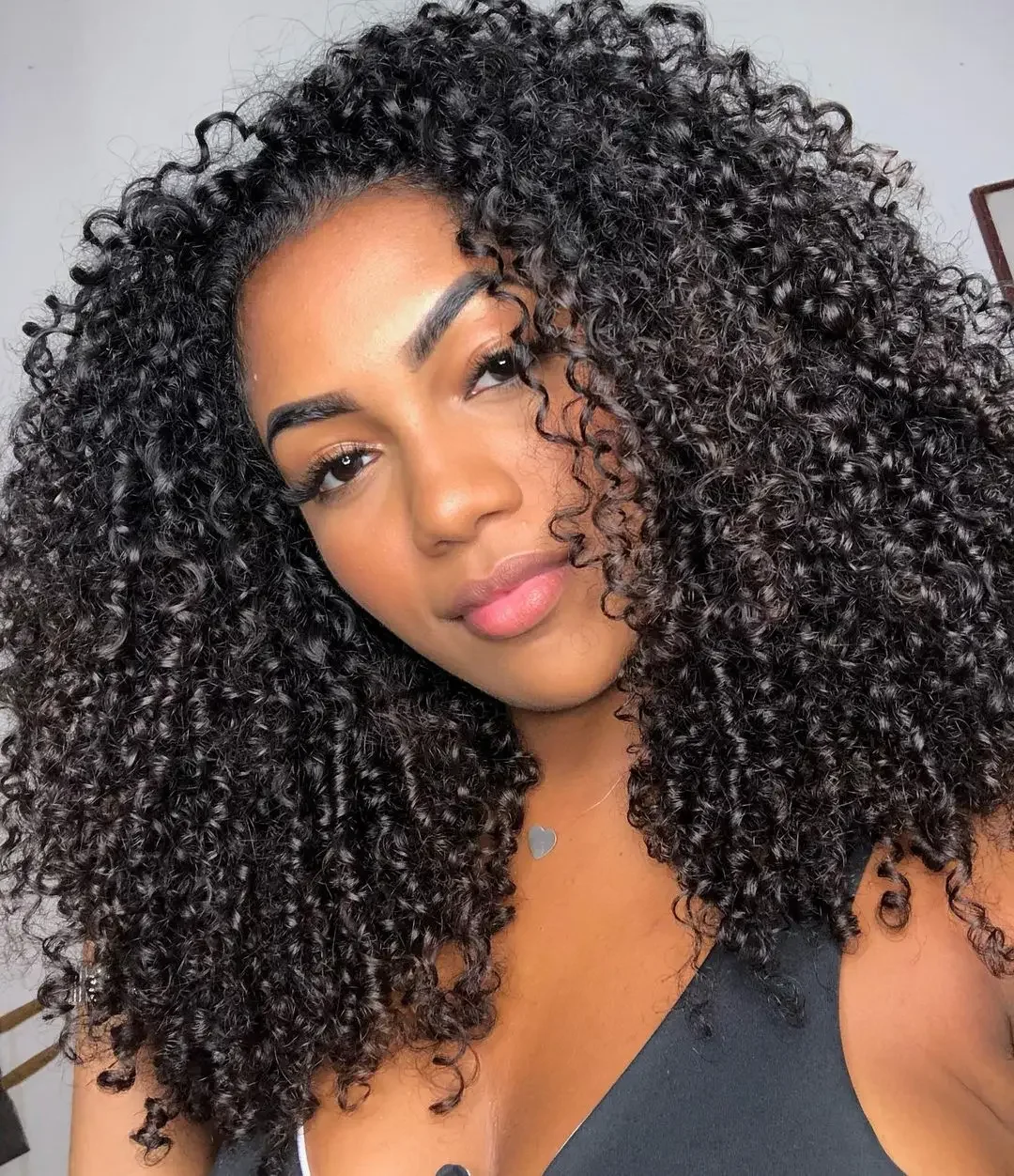 Super Double Drawn Pixie Curly Drawstring Wigs Easy To Wear & Go 3/4 Flip Over Half Wig Glueless Human Hair