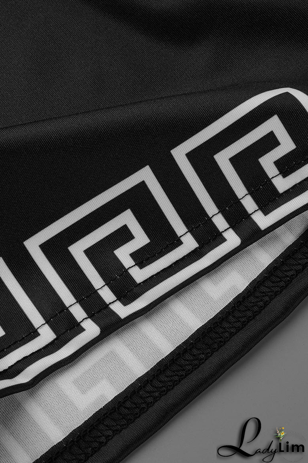 Blue Casual Print Patchwork O Neck Long Sleeve Two Pieces