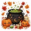 Magic Cauldron-11CT Stamped Cross Stitch 26x26cm