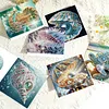 6Pcs Diamond Painting Marine Treasures Greeting Card Set with Envelopes for Birthdays Thanksgiving & Special Occasion