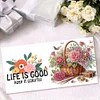 (US Local)6pcs Diamond Painting Greeting Cards DIY Diamond Art Cards Arts Crafts (Bouquet)