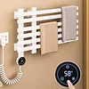Intelligent Electric Towel Rack Drying Bathroom Heating Sterilizer Home Bathroom Punch-Free Bath Towel Rack Storage Rack