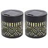 Solar Fence Lights Mandala Theme Waterproof Metal Solar Powered Deck Step Stair Lights for Garden Post Patio Decor Gifts for Women Mom