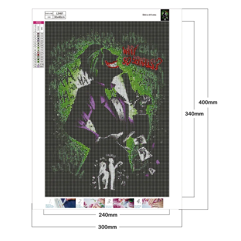 Diamond Painting - Full Round Drill - Marvel Series Silhouettes(30*40cm)