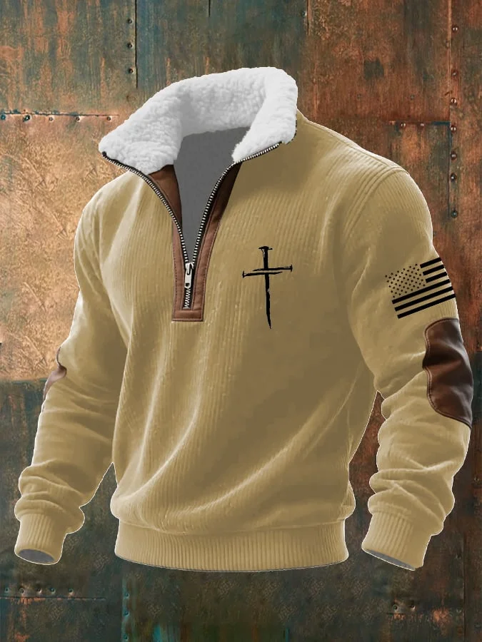 Men's Faith Textured Sweatshirt  socialshop