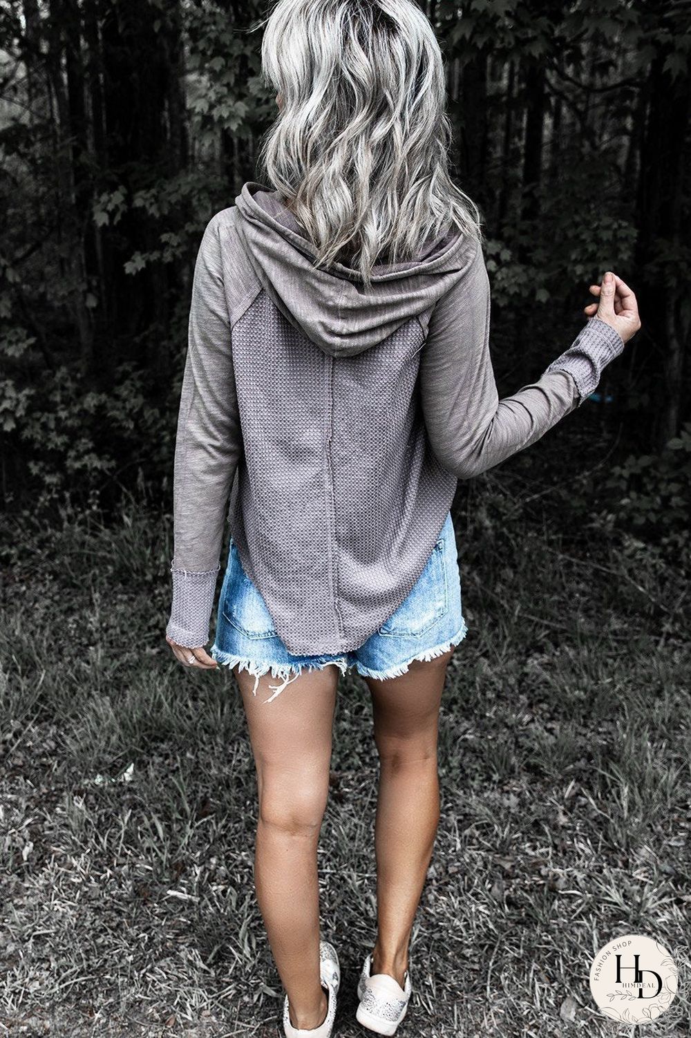 Casual  Plain Joint Long Sleeve Top
