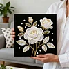 (25x25cm)DIY Pearl Painting Framed Handmade Pearl Material Art Kit Living Room Decor