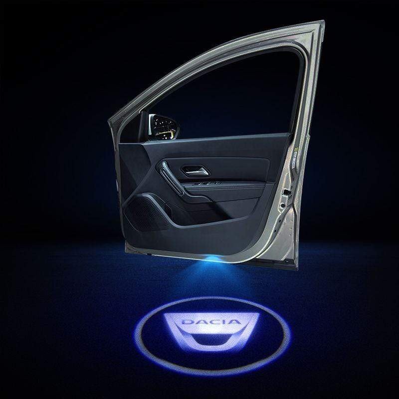 2pcs LED Car Door Courtesy Projector Laser Ghost Shadow Light For Dacia Logo voiturehub dxncar