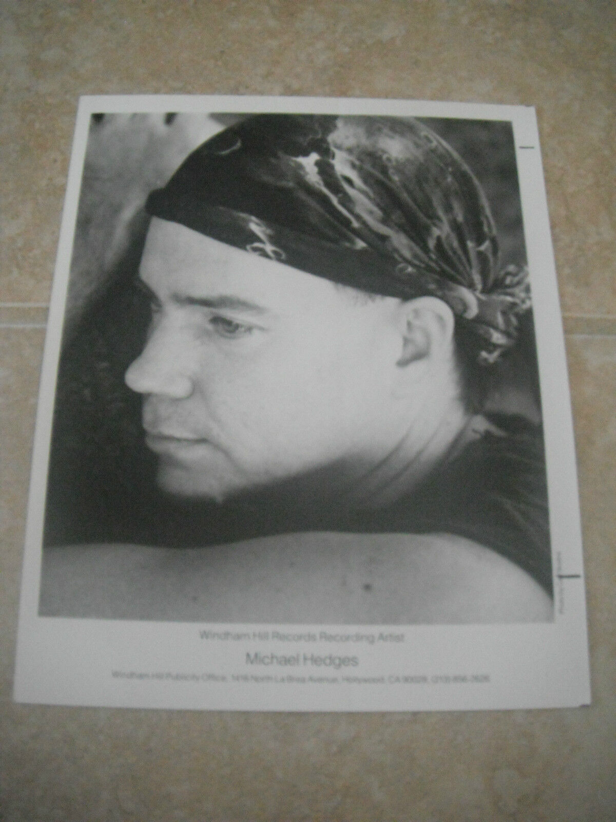 Michael Hedges B&W 8x10 Promo Photo Poster painting Picture Original