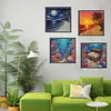 Pearl Full DIY 5D Round Drill Gem Art Diamond Painting Kits 15.75x15.75 in Diamond Dots Paintings Picture Arts Craft Diamond Art Kits for Adults Beginner Home Wall Decor
