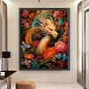 >SALE<Full Embroidery Eco-cotton Thread 11CT Print Flower Dragon Cross Stitch 50x60cm