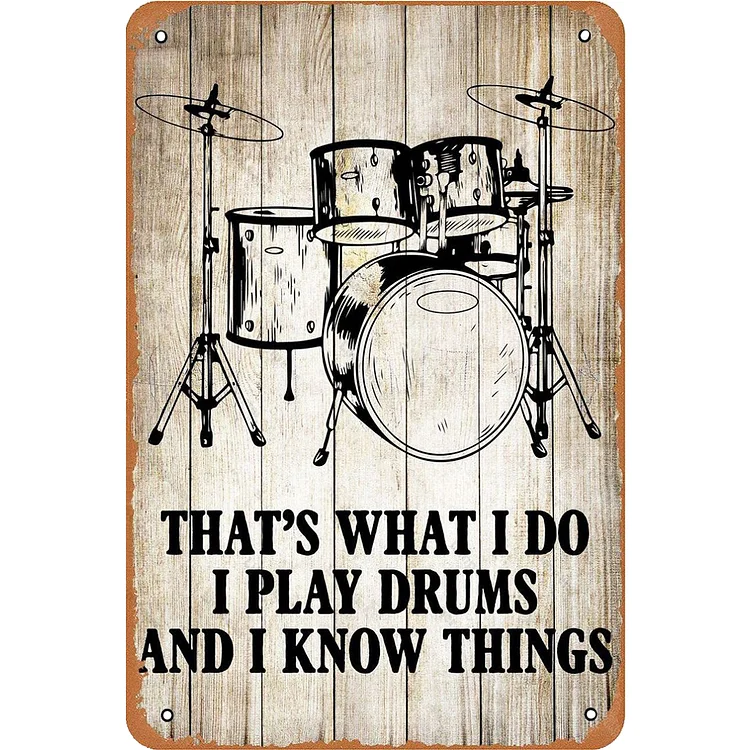 Drum Kit - Vintage Tin Signs/Wooden Signs - 8*12Inch/12*16Inch